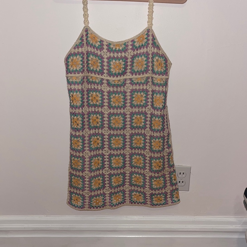 Zara crochet mini dress
